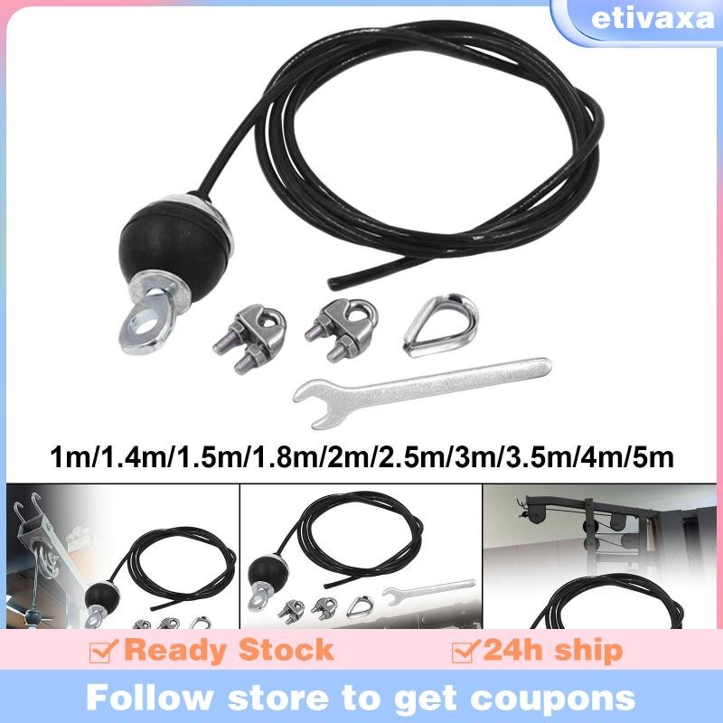 [Etivaxa] Fitness DIY Pulley Cable เส้นผ่านศูนย์กลาง 5 มม. อุปกรณ์เครื่องเชือกลวดเหล็กสําหรับ