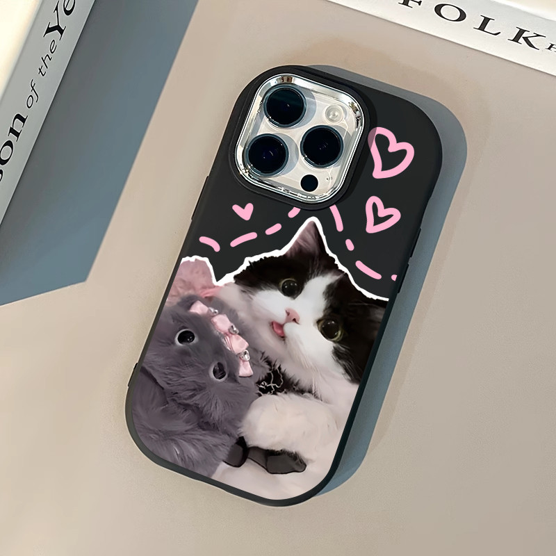 เคส เข้ากันได้กับ เคสไอโฟน 16 XR 11 16 13 15 12 14 Pro Max 15 7 8 Plus X XS Max SE 2020 เคสตุ๊กตาหมูแมวหนูการ์ตูนน่ารัก - รูปที่ 2