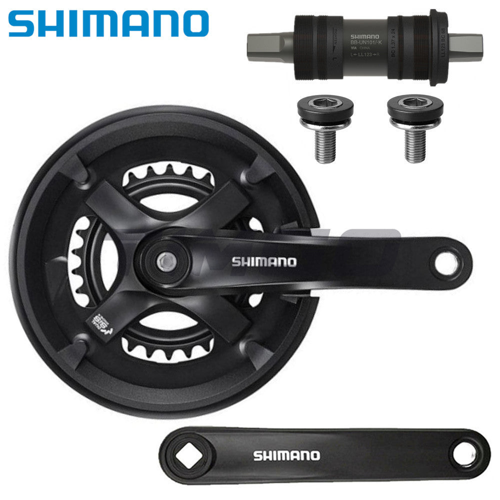 Shimano Tourney FC-TY501-2 จักรยาน MTB 2x6/7/8 Speed Crankset Double Chainring Square Taper 46-30T