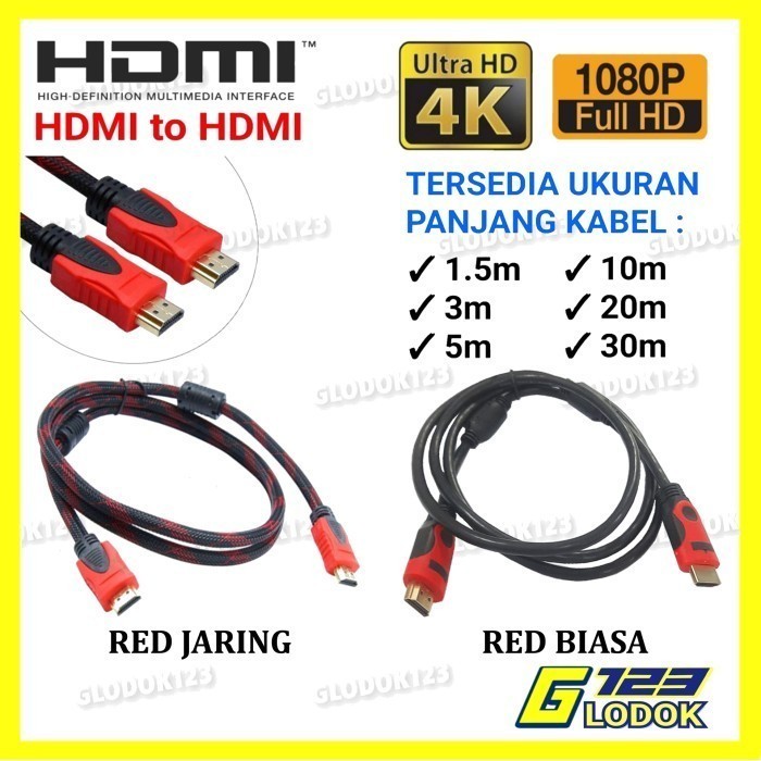 สาย HDMI เป็น HDMI ไฟเบอร์ตาข่าย 1080P V 1.4 3D 4K คุณภาพสูง