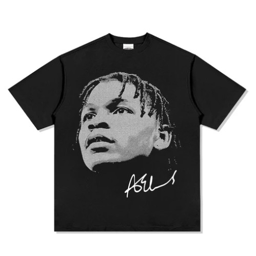 【ใหม่】Anthony Edwards SIGNATURE/Men T-shirts เสื้อแขนสั้น NBA รุ่นใหม่พิมพ์ลายดอกไม้ผลิตจากผ้าคอตตอน