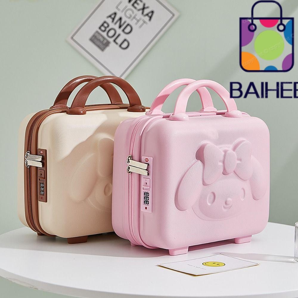 【สต็อกพร้อม❤】_Baihee กระเป๋าเดินทางเครื่องสําอาง ลายการ์ตูนคิตตี้ กันน้ํา แบบพกพา 14 นิ้ว สําหรับผู้หญิง 1 ชิ้น