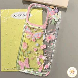 🔥GOOD🔥เชอร์รี่สีชมพู น่ารัก เคสนิ่มเต็มกล้อง 14 15 12 Pro Max 7Plus 13 11 16 Pro Max For Iphone 7 14 15 8 XR X XS Max