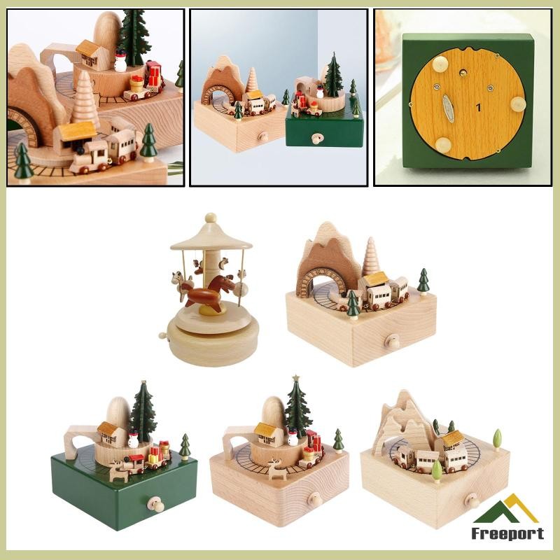 [Szgqmyyx1] ไม้คลาสสิกไขลานกล่องดนตรี Clockwork Mechanical Music Movement สําหรับครอบครัวเด็กวันเกิดตกแต่งบ้านวาเลนไทน์S - รูปที่ 5