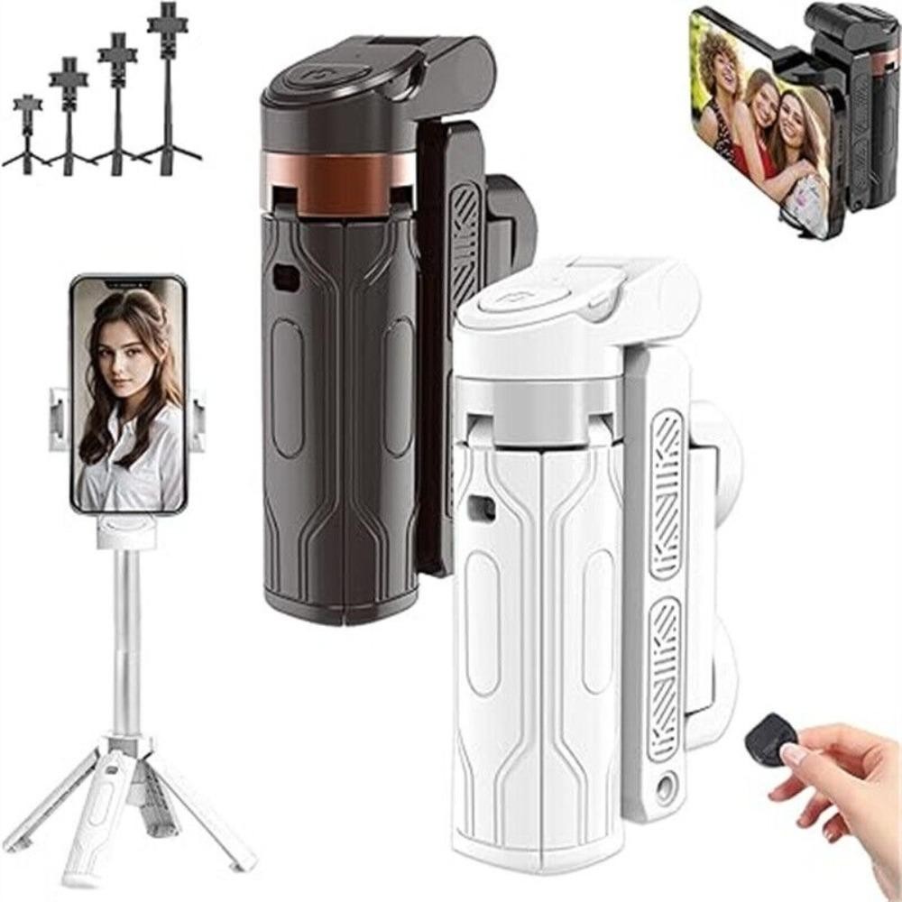 Elliejam Mini Selfie Stick, 3 in 1 พร้อมขาตั้งกล้องโทรศัพท์มือถือที่ถอดออกได้,มัลติฟังก์ชั่นขยาย Grip ปรับ Bluetooth Selfie Stick Vlog การถ่ายภาพสด