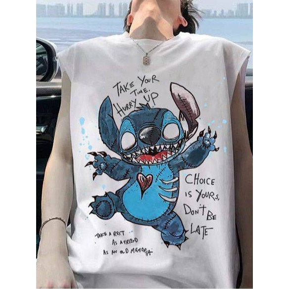 NEW เสื้อแขนกุด ลายสติทซ์ มีหลายลาย ใส่ได้ทั้งชายหญิง - รูปที่ 4