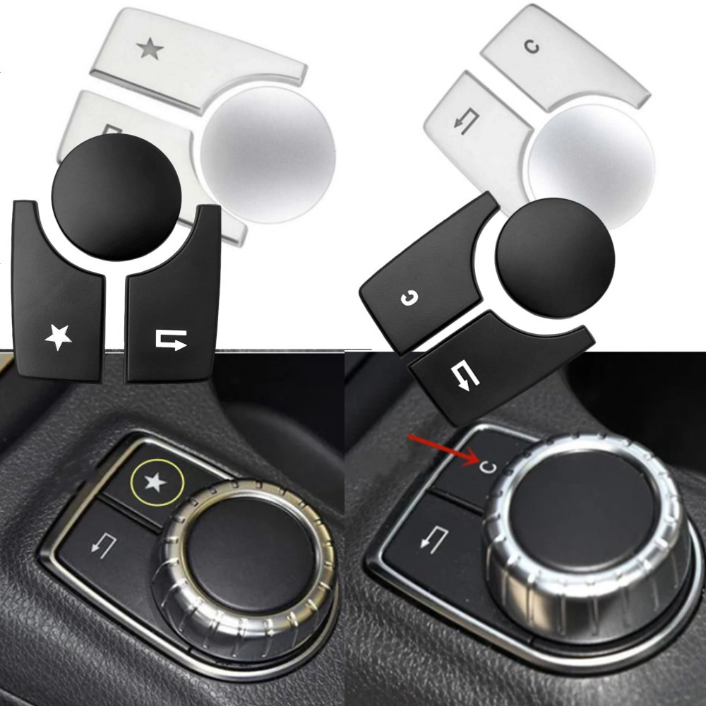 สําหรับ Mercedes Benz AB Class CLA GLA W176 W246 C117 W117 X156 ABS รถ Central มัลติมีเดียฟังก์ชั่นปุ่มฝาครอบสติกเกอร์ Trim