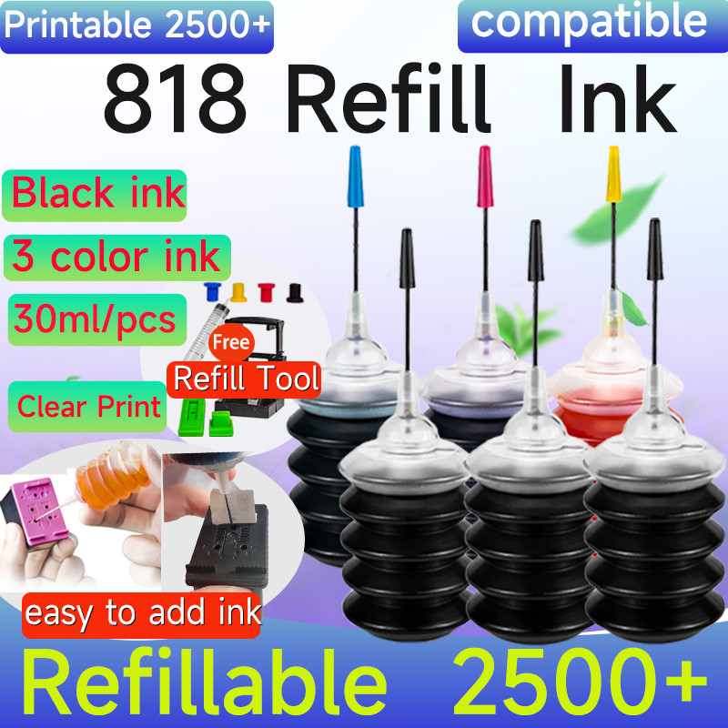 ใช้งานร่วมกับ hp 818 ตลับหมึก hp 818XL HP 818ink HP818 สีดํา hp818 สี hp 818 ตลับหมึกสําหรับ hp F241