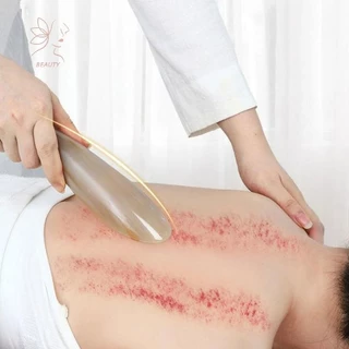 [maybeauty] 1PC ธรรมชาติ Buffalo Horn ความเครียด Guasha นวดเครื่องมือฝังเข็ม SPA Gua Sha นวดขูด Board {TH}
