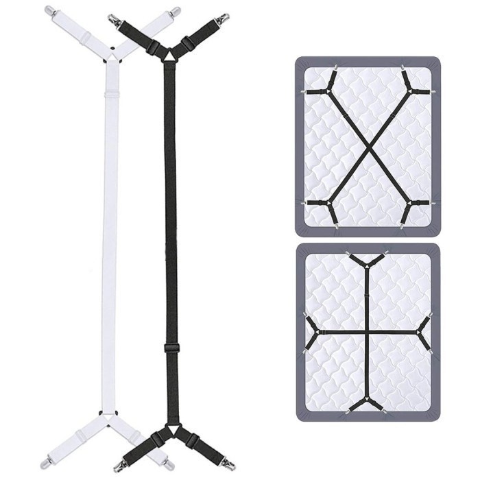 Yi Mart Taff Bed Sheet Hook Clip Rubber Bed Sheet Clip Corner Lock 75 cm - SMD