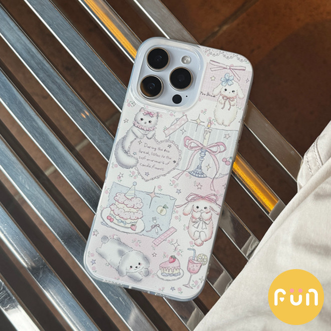 น่ารักเค้ก Bowknot Cat Bunny สุนัขโทรศัพท์มือถือสําหรับ iPhone 16 15 Plus 14 13 12 Pro Max 11 11Promax Anti-scratch IMD โทรศัพท์มือถือปกหลัง Shell ราคา ถูกที่สุด ดีลบีเคเค แกลเลอรีภาพที่ 7