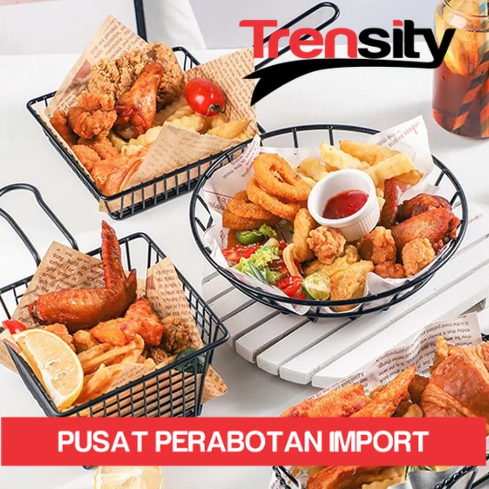 ตะกร้าเสิร์ฟ French Fries สําหรับ Cafe Resto French Fries ตะกร้าเสิร์ฟ French Fries ตะกร้า *TRENSITY