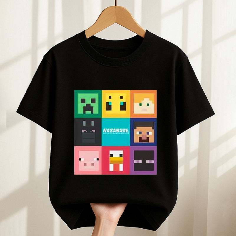 เสื้อยืดเด็กผู้ชาย สกรีนลายการ์ตูนสุดฮิต เสื้อยืดคอกลม แขนสั้น แฟชั่นเด็กโต เสื้อการ์ตูน เนื้อผ้านุ่มยืดใส่สบาย