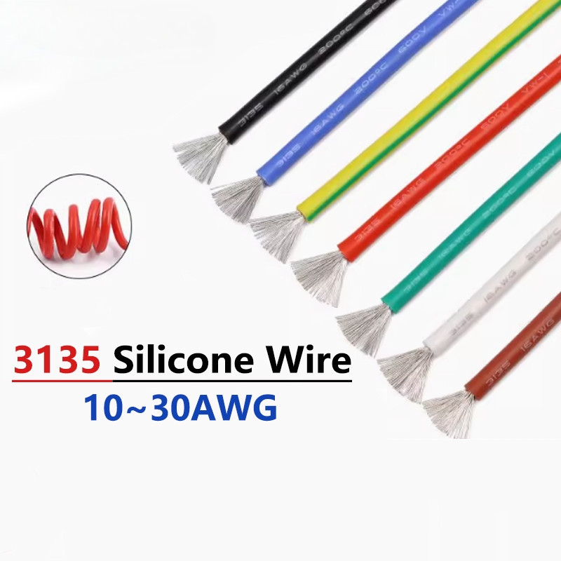UL3135 ลวดซิลิโคนฉนวนกันความร้อนดีบุกทองแดงทนอุณหภูมิสูงสาย 30 ~ 10 โดยรวม