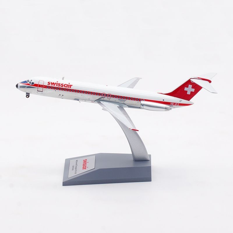 B-Models 1: 200 Swiss Airways Wheat Road DC-9-30 HB-IFZ โมเดลเครื่องบินโลหะผสม