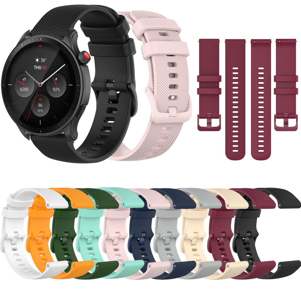 สายนาฬิกาซิลิโคนสําหรับ Huami Amazfit GTR Mini GTR3 GTR4 Pro 42 มม.47 มม.Bip5 GTR2 GTR GTR2E GTR 2 3
