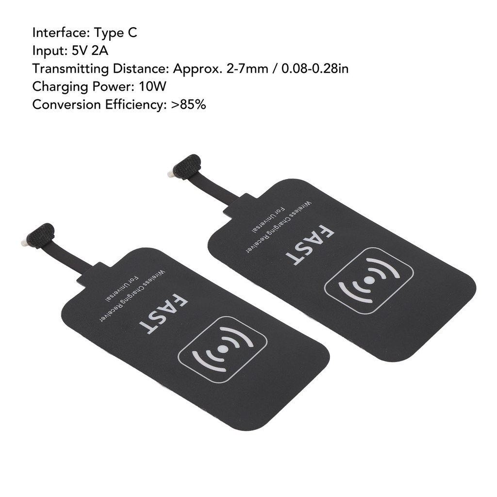 [WON] 2pcs 10W 5V 2A ประเภท C ไร้สายชาร์จสําหรับ Galaxy A51 A40 A20E J2 J3 J7 Wireless Charger Recei
