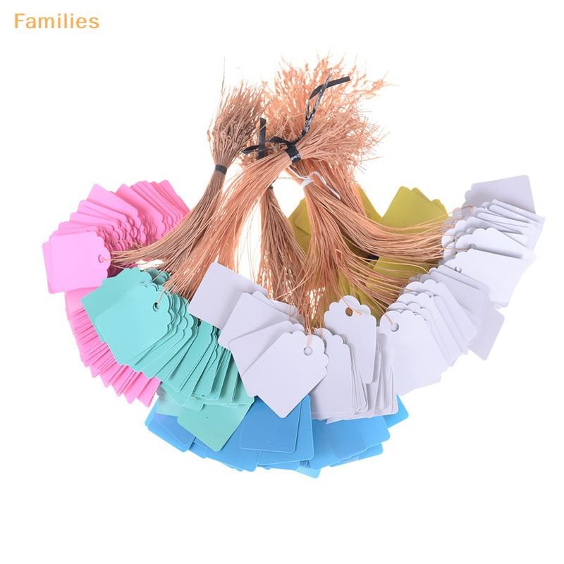 Families> 100 ชิ้นเครื่องประดับเสื้อผ้าสินค้าสวนยี่ห้อป้ายราคาแท็ก 3.5*2.5 ซม.ได้ดี