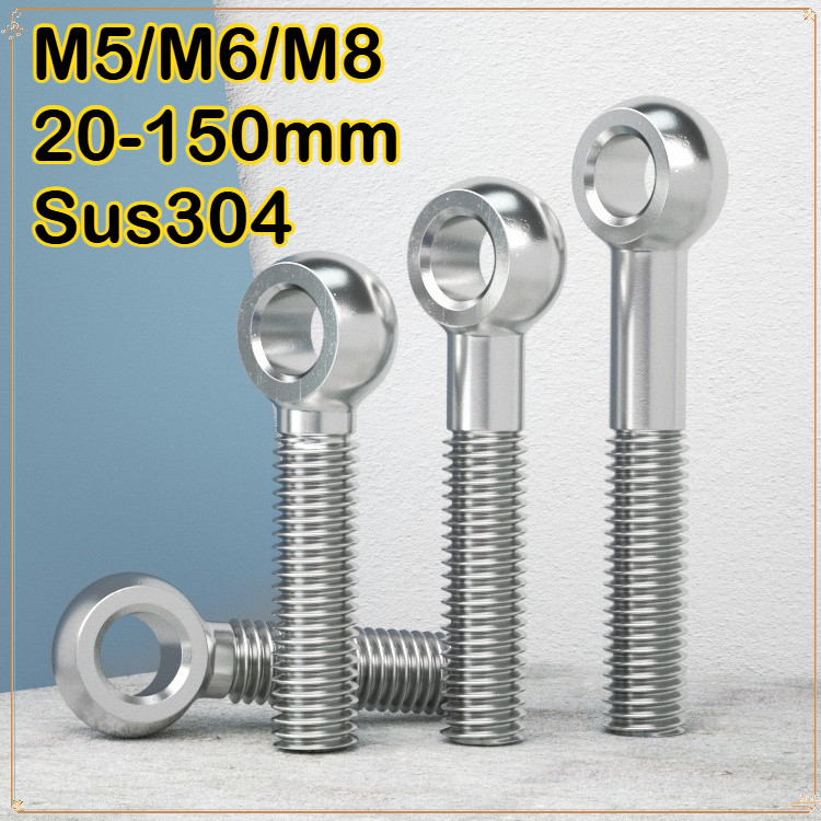 [WDY] M5/M6/M8 304 สแตนเลสสตีลเคลื่อนย้ายได้ Bolt แหวน O-แหวนสกรูรูแหวน Fisheye Bolt พร้อมรู Bolt