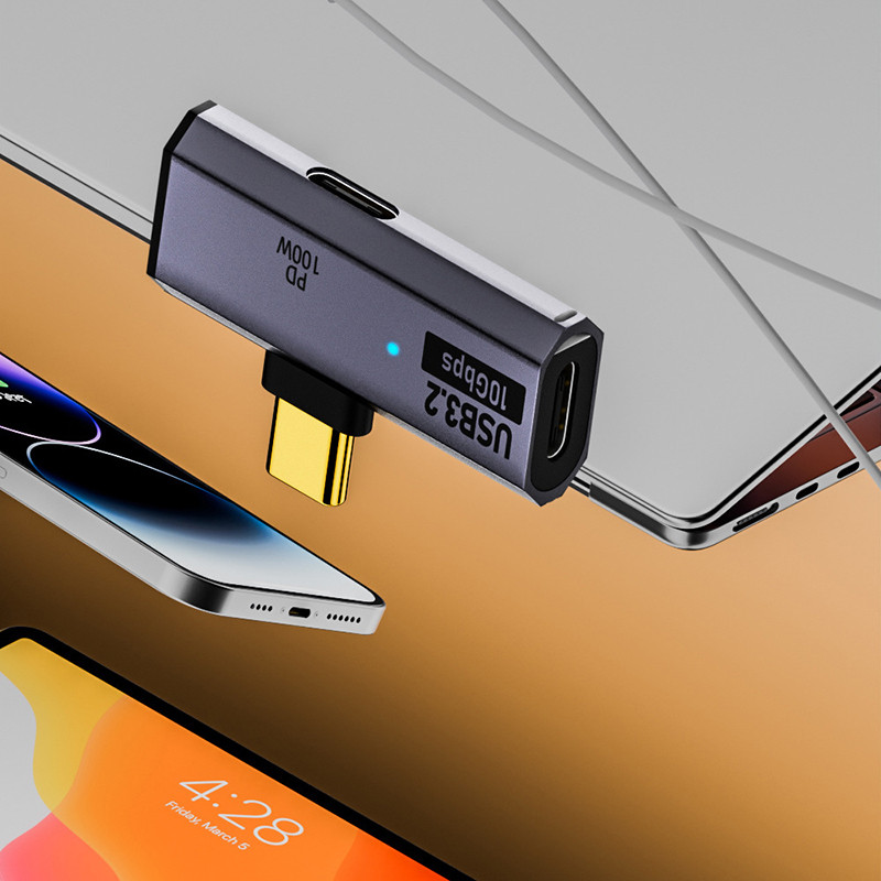 2 In1 USB C OTG Cable Adapter Type C ถึง USB3.2 10Gbps PD100W Fast Charging Data Adapter สําหรับโทรศัพท์แท็บเล็ตหูฟังอะแดปเตอร์เสียง