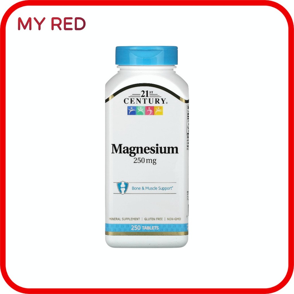 21st Century, Magnesio, 250 mg, 250 comprimidos