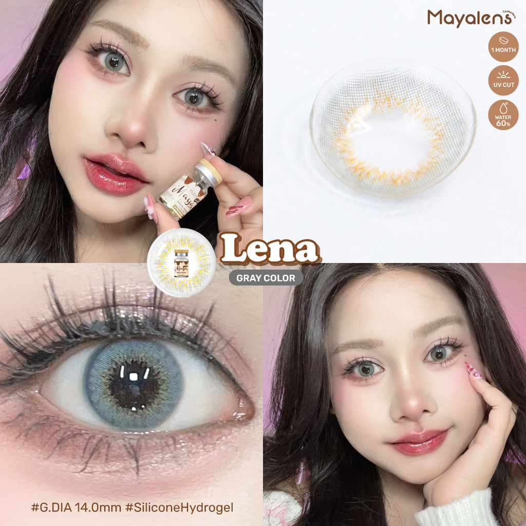 🔥คอนแทคเลนส์ Silicone Hydrogel ค่าอมน้ำ 60%❤️Size : S❤️รุ่น Lena (Mayalens Premium