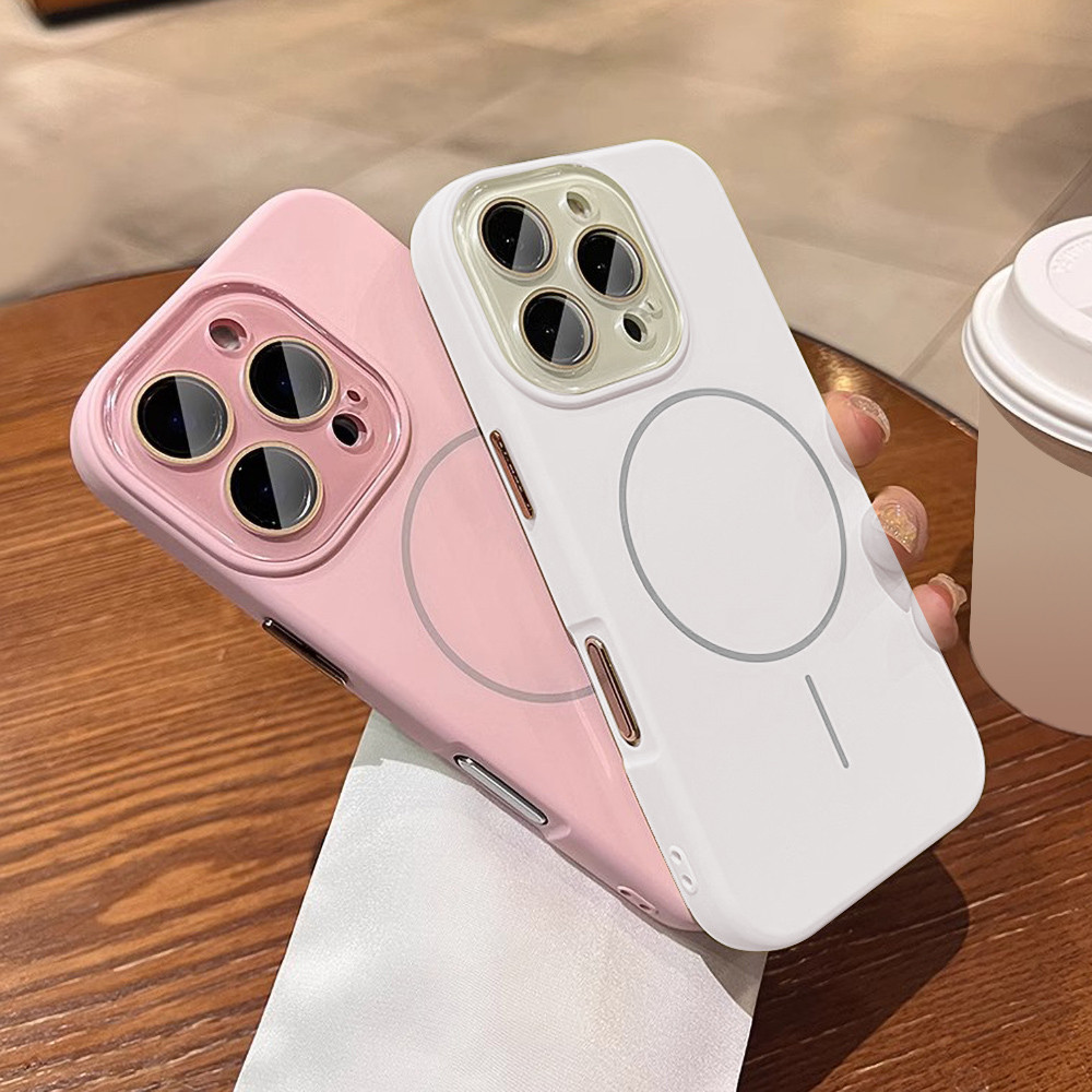 เคสชาร์จไร้สาย for iphone 11 16 pro max 15 pro max 14 pro max 13 pro max 12 pro max ซิลิโคนเหลว เคสมือถือ เลนส์กล้อง