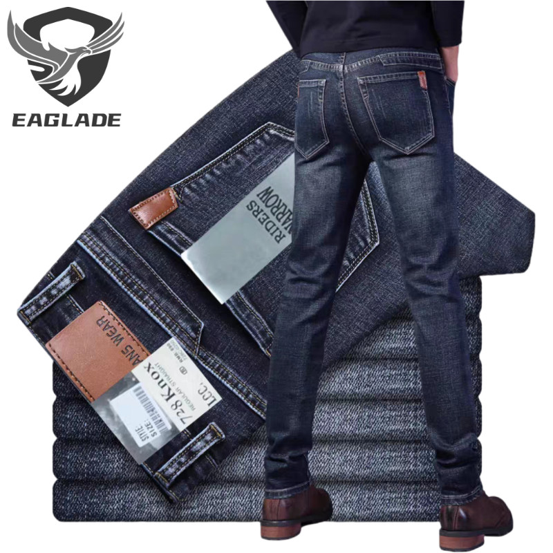 Eaglade กางเกงยีนส์ผ้ายืดลําลองสีน้ําเงินเข้ม 816 C03