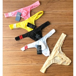 มาใหม่กางเกงในชายSexy G-string จีสตริง ทรงT-ba โชว์หลัง เอวต่ำ ผ้าไนลอน