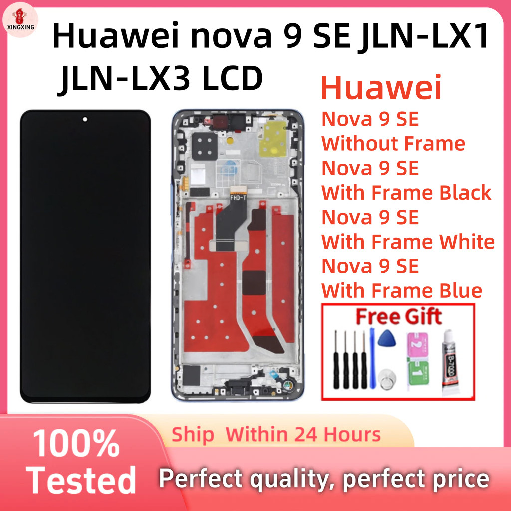 สําหรับ Huawei nova 9 SE JLN-LX1 JLN-LX3 จอแสดงผล LCD Touch Screen Digitizer Assembly Replacement