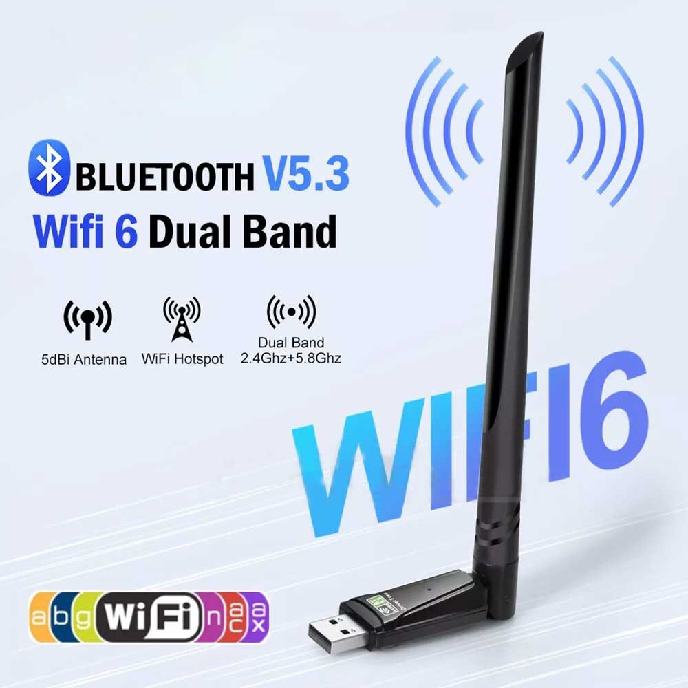 AX900 High Power USB Wireless WiFi Adapter 5dBi Antenna Dual Band 802.11 Wi-Fi 6