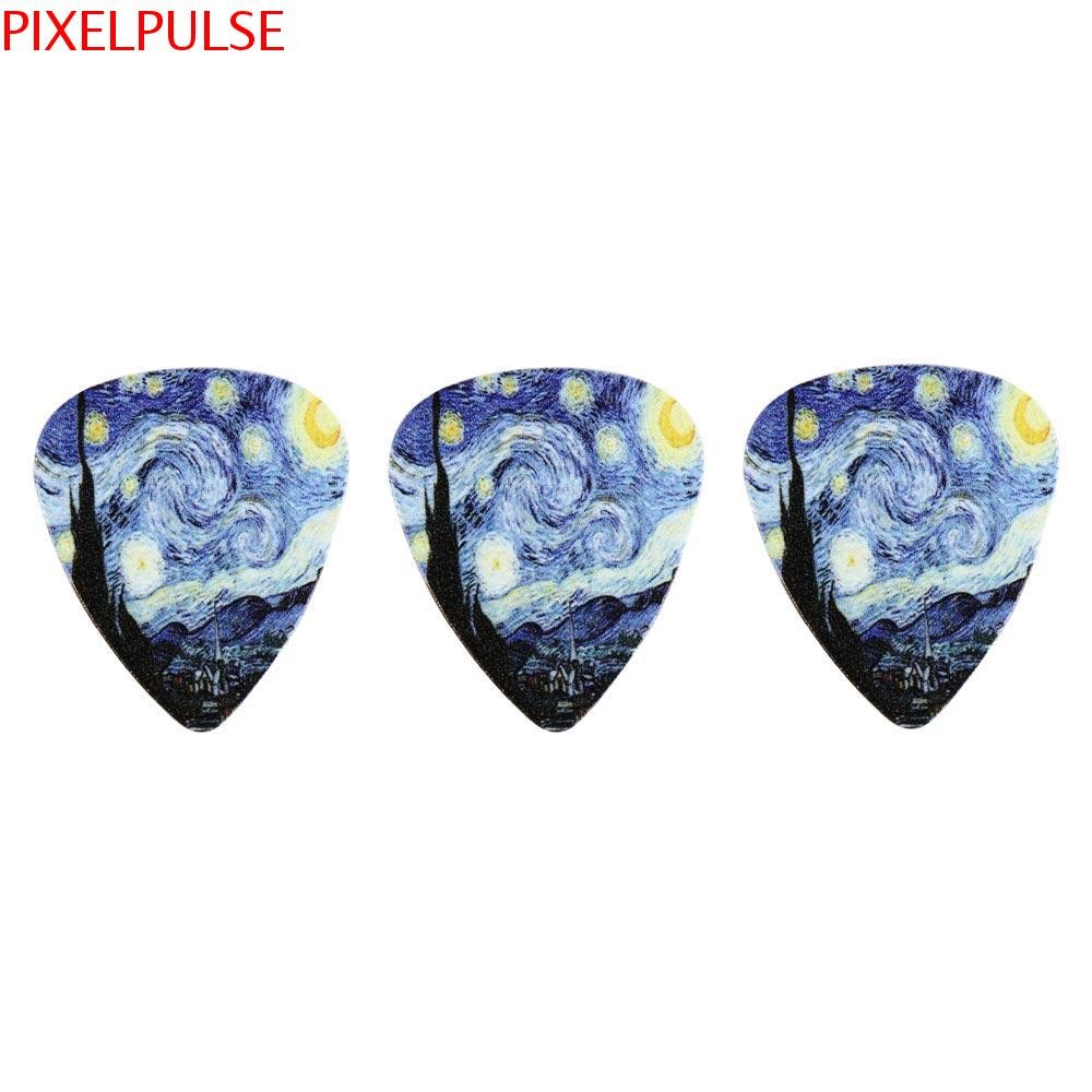 Pixelpulse Finger Guitar Pick ขนาดกลางและ Heavy Thin Guitars อุปกรณ์เสริมสําหรับกีตาร์ไฟฟ้าสําหรับ Ukulele เสียงระดับพรีเมียมกีตาร์ไฟฟ้า Picks