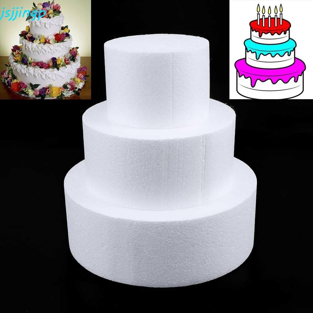 Jsjjingp เค้ก Dummy Modelling งานแต่งงาน 4/6/8 นิ้วรอบ Mould Party Polystyrene โฟม