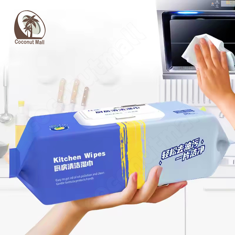 1แพ็คมี80 ที่ชชู่เปียก เช็ดคราบมัน เตาเช็ดจาน เครื่องใช้บนโต๊ะอาหาร เตา สำหรับห้องครัว ทิชชู่เปียกทำความสะอาด มีฟองในตัว - รูปที่ 7