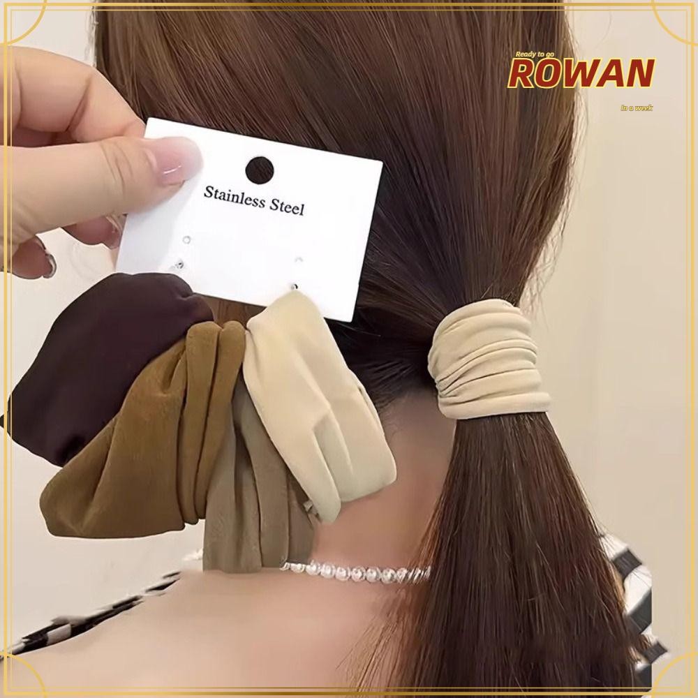 ROWANTH เซ็ตยางรัดผม 4 ชิ้น สูงยืดกว้างขึ้น Scrunchie สำหรับผู้หญิง ยืดหยุ่นและคงทน