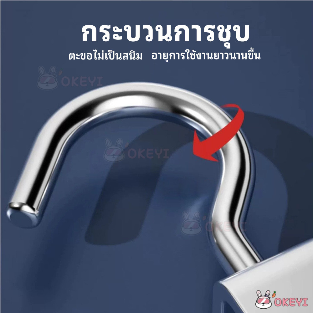 OKEYI ตะขอแขวนขอบโต๊ะ ตะขอโลหะ อเนกประสงค์ ตะขอตั้งโต๊ะโลหะ สแตนเลส ตะขอแขวนกระเป๋า - รูปที่ 3