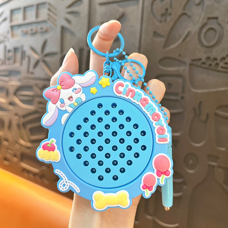 Creative Sanrio Magnetic Steel Ball กระดานวาดภาพพวงกุญแจการ์ตูนของเล่นสนุกจี้ของขวัญขนาดเล็ก - รูปที่ 3