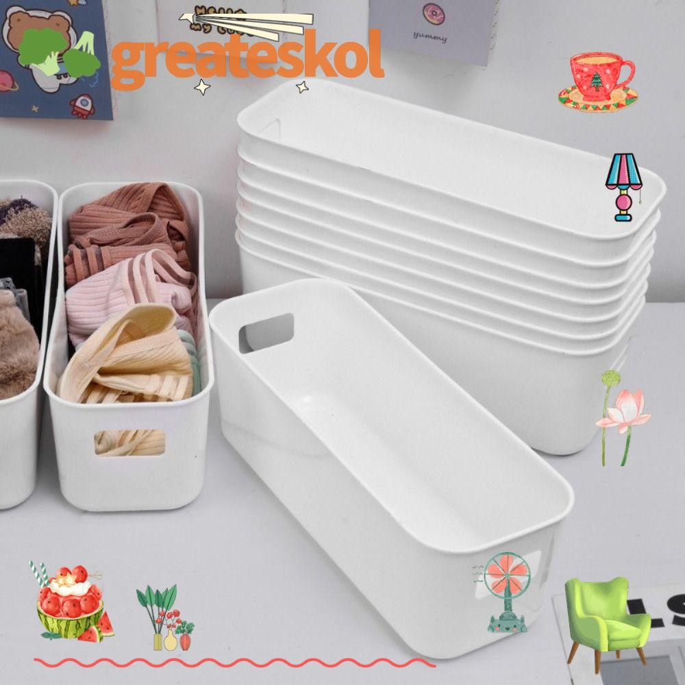 GREATESKOL กล่องเก็บของตั้งโต๊ะ, ความจุขนาดใหญ่ Coverless Kitchen Organizer Bin, ผลไม้เครื่องสําอาง Sundries Stackable Organizer คอนเทนเนอร์
