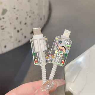Crayon Shin chan Apple Charger ฝาครอบป้องกัน 20w สายเคเบิลข้อมูล Anti Break เหมาะสําหรับ iPhone 13/14/15/16
