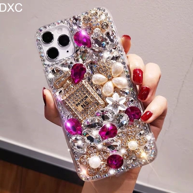 เคสโทรศัพท์สําหรับ Xiaomi RedmiNote 15 14 13 12 11S 10 10S 9S 9 Pro Plus 4G 5G Vogue Rhinestonesหรูหรากันกระแทกปกหลัง