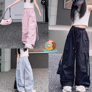 สตรีทชิค กางเกงช่างเด็กหญิง ขากว้างนุ่มเบา ใส่สบายทุกกิจกรรม