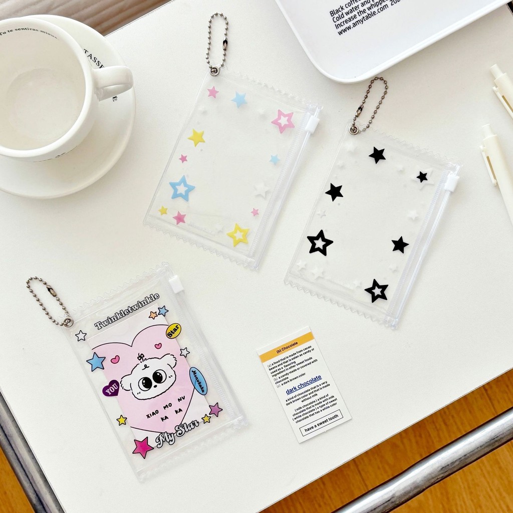 Star Small Card Zipper Bag Card Holder Random Card Holder Card Holder Gumei Bar Chirp Bag - รูปที่ 3