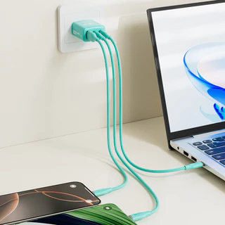 ピカチュウ ชุดชาร์จ GaNUltra 145W หัวชาร์จ พอร์ตเอาต์พุต Type-C คู่ + USB AIMF เทคโนโลยีชาร์จเร็วหลายพอร์ต