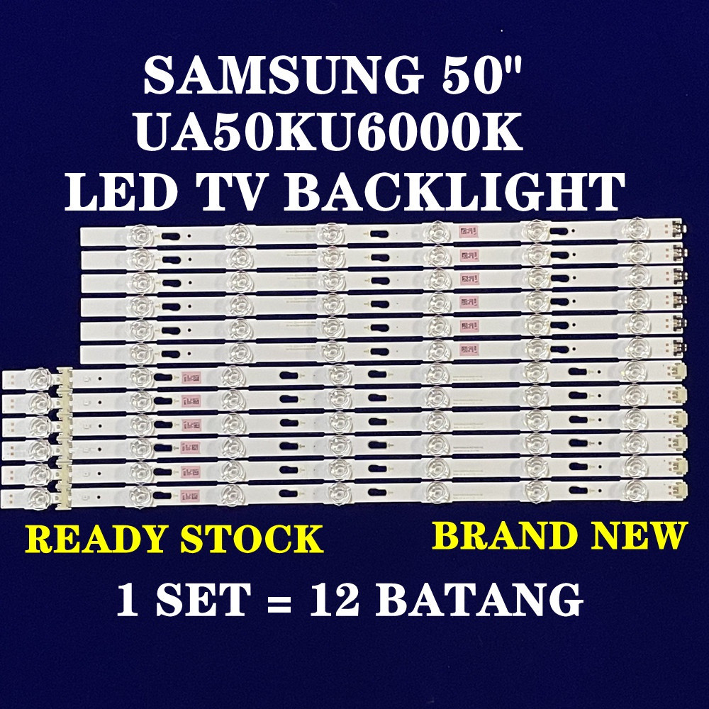 New TV LED Backlight Bulb UA50KU6000K SAMSUNG 50 นิ้ว (ใหม่) UA50KU6000 1 ชุด