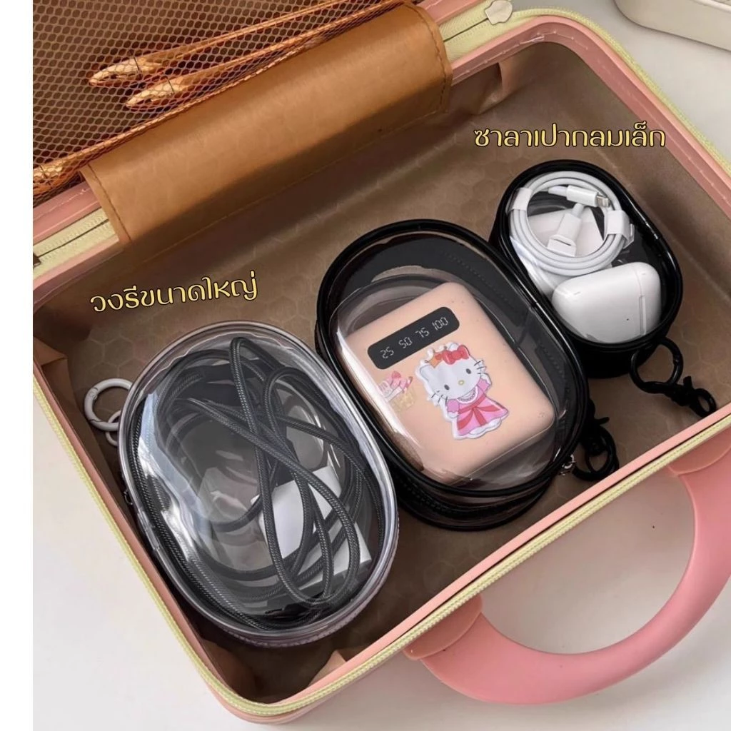hikim กระเป๋าจัดระเบียบ Gadget แบบใส ที่เก็บสายชาร์จและหูฟัง thumbnail 9