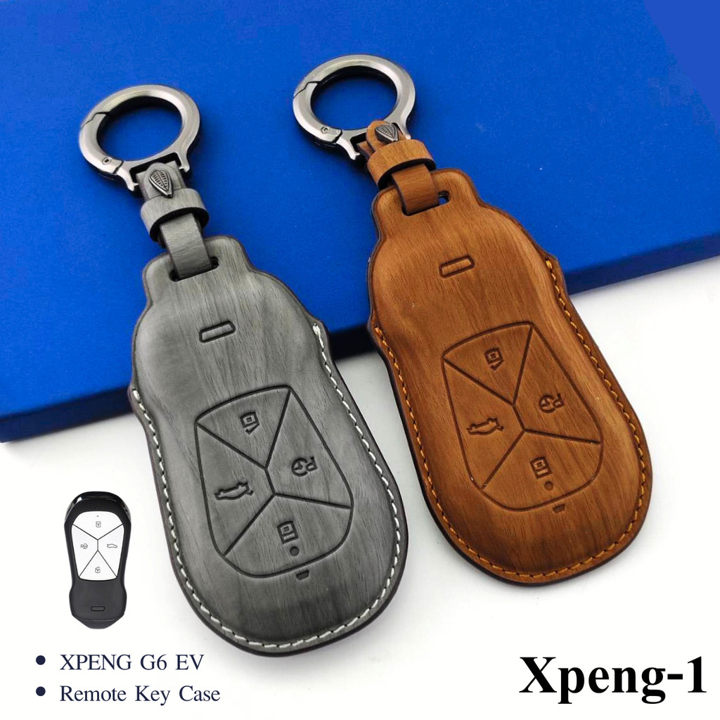 ซองหนังกุญแจรถยนต์ XPeng G6 XPeng 009 เคสกุญแจหนังพร้อมพวง