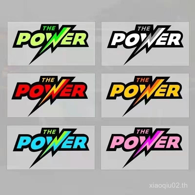 Lightning POWER สติ๊กเกอร์สร้างสรรค์ภาษาอังกฤษ Cool Locomotive Motorcycle Body Scratch สะท้อนแสง Mod