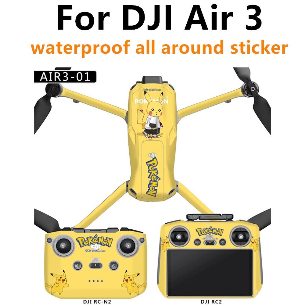 For DJI Air3 Sticker Remote Control Film Waterproof Pattern Anti Scratch Accessories