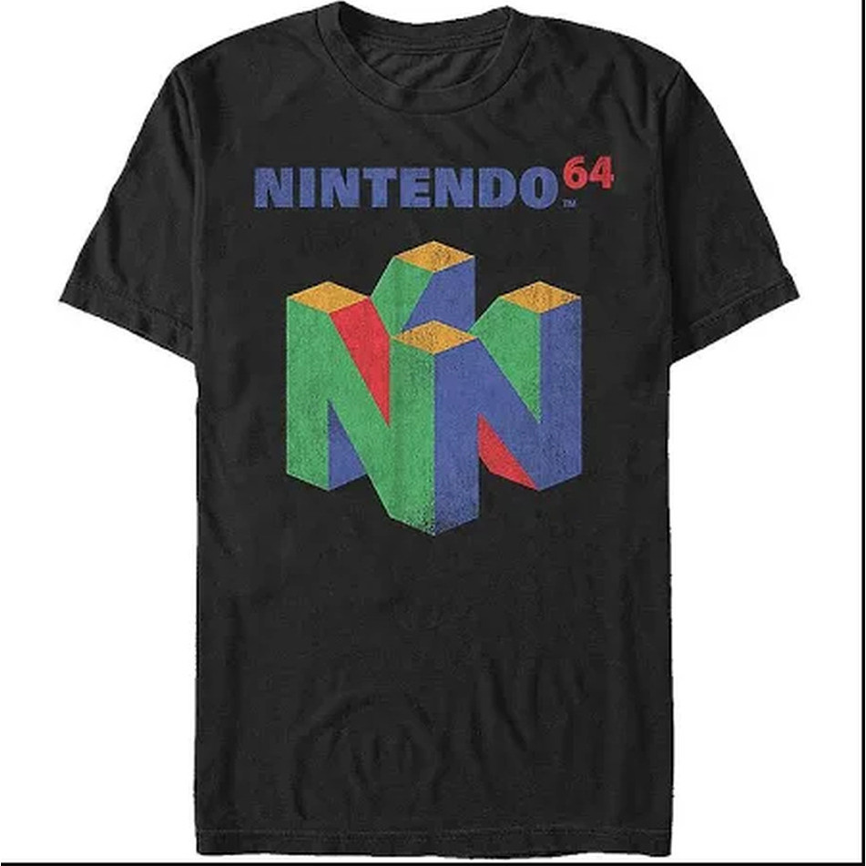 เสื้อยืดลายกราฟิก Old Navy Nintendo N64 ใหม่แกะกล่อง ไซส์ใหญ่สำหรับผู้ชาย
