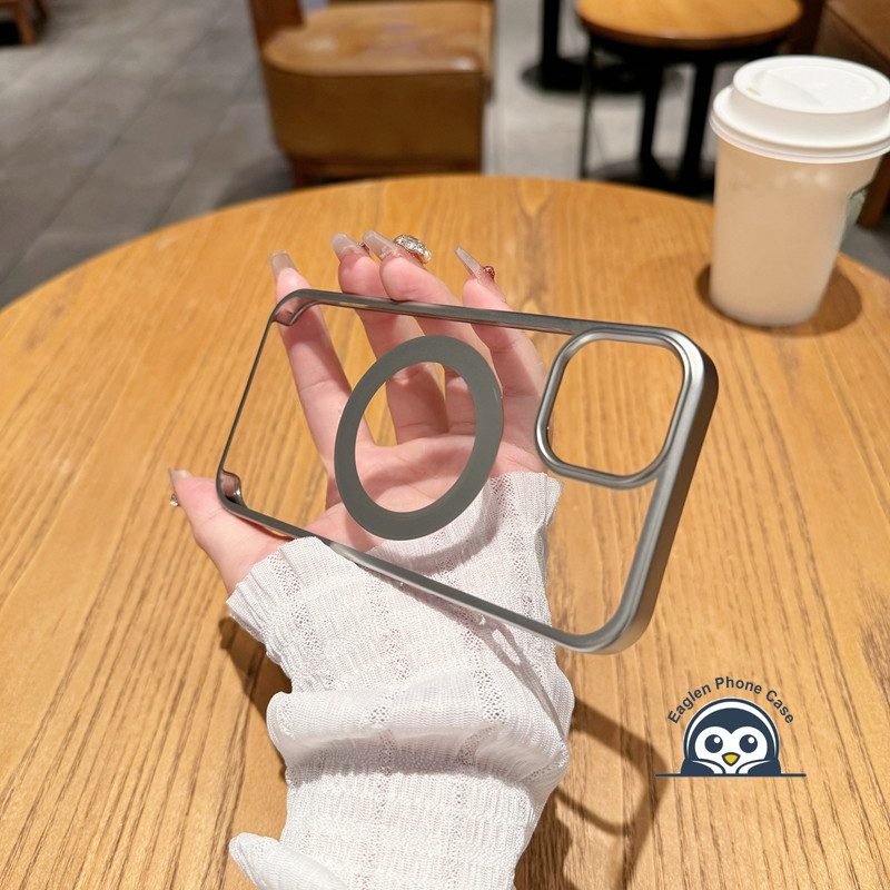 Simple Magnetic Clearเคสโทรศัพท์สําหรับOPPO A3 Pro 5G A97 A79 A59 5G A58 A58X A78 A57 A77 A36 A76 A1